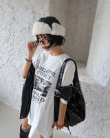 Punching Half Moon Round Shoulder Bag