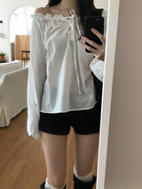 Dear button off-shoulder blouse (2 colors)