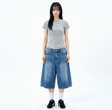 Stretch Cotton Slim Short Sleeve T-shirt Melange