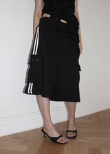 TRACK EYELET BERMUDA PANTS (3color)