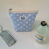 classic pouch_dot middle skyblue