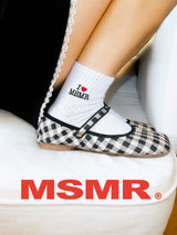 アイラブ MSMR ロゴクウォーターソックス ホワイト