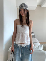 SMOKE PUNCHING BLOUSE TOP