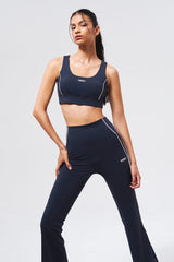 Womens サポートピグメントブーツカットレギンス Navy