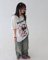 Funky Star Oversized Fit Boxy Short Sleeve T-shirt