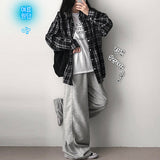 Elo Linen Fluffy Oversized Fit Checkered Shirt Shirt