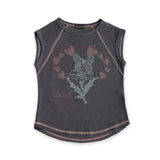 モリセッションステッチTシャツ [チャコール]