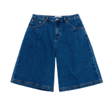 25SS POINT LOGO POCKET DENIM SHORT PANTS BLUE