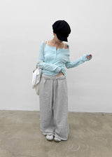 [MADE] Hibe Henley Neck Long Sleeve Top