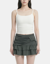 Miel Wrap Frill Mini Skirt