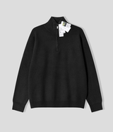 All Day High Neck Modal Semi-Zip-Up Knit
