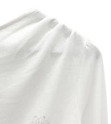 インクペインティングフラワーワンショルダーオフTシャツ