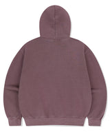 BIG GOTHIC CUT OFF PIGMENT ZIP-UP HOODIE