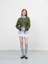 【即日発送】semi loose fit dot cardigan
