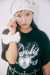 Collaboration over size T-shirt - BLACK | HARUKI HAMANO × VENHIT 
