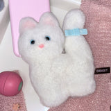 Kitty Fork Doll Keyring (cream white)