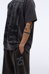 Weekend warrior typography printing washing short pants (Charcoal)