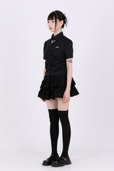 Lovely Chic Round Collar Short-Sleeved Shirt