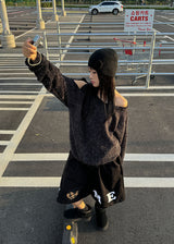 PUFFY CUTOUT KNIT