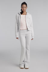 Sheer Romance Folded Pants, Gray