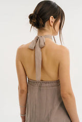 Sheer halter dress