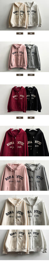 Shine Tantan Embroidered Hooded Zip-Up