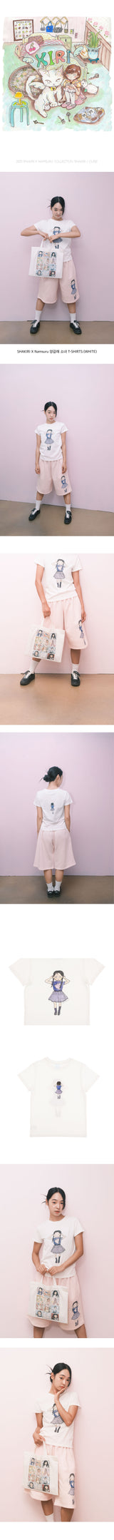 SHAKIRI X Namsuru pigtail girl Tシャツ