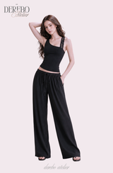 Back-Point Racer Asymmetrical Sleeveless Top