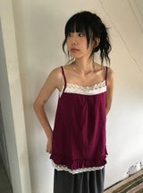 Severine Lace Color Layered Strap Sleeveless