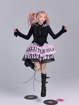 EVIL TOOTH ストライプシンフォニーノートパフィ―スカート
