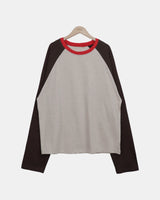 セグ コントラスト ラグラン ロングスリーブTシャツ