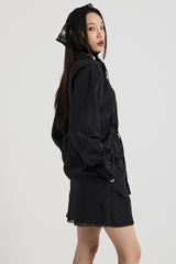 シアーレイヤードミニスカート, Black
