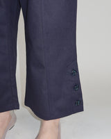 ステップ ボタン クロップド パンツ