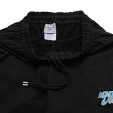 24FW ROUND SCRIPT BOUCLE LOGO PANTS BLACK 