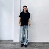 Light Wash Distressed Denim Pants