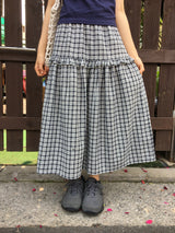 コージーチェックロングスカート (2color)