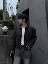 Luen Contrasted leather jacket