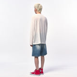 シースルー長袖Tシャツ WHITE IVORY