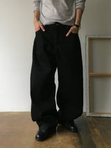 Dunted Tripe-Stitch Curved Denim