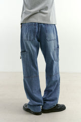 インシジョンダブルニーカーペンターパンツ (Washed Blue)