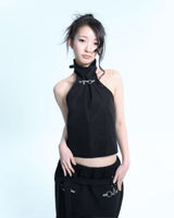Buckle Halterneck - Black