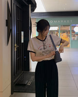 Trow プリント半袖Tシャツ