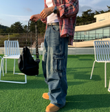 St. Parachute Cargo Wide Denim Pants