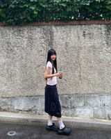 モビクバンディングピンタックカーゴバミューダパンツ