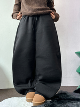 フリースピカブル ❤‍🔥M-XL❤Bベーシックワイドロングパンツユニセックス🩶2カラー
