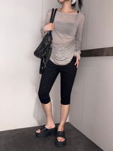 Shy Black Capri Jeans