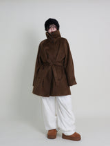 バルマカンシングルアルパカハーフコート (Wool Coat/Winter Coat)