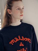 MAISON DE ROLA スウェットシャツ ネイビー