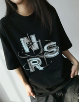 ゴッド ウォー シルバー グラフィック オーバーサイズ Tシャツ 3カラー