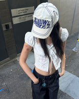 ウォッシュステッチボールキャップ - DENIM BLUE